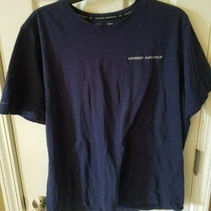 UA heat gear Mens tshirt navy blue loose fit